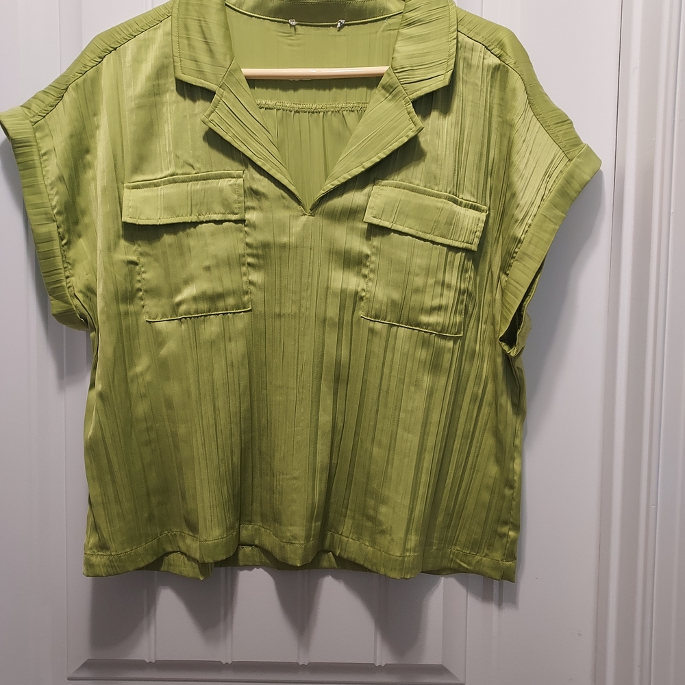 Chic Lime Green Women's Blouse
